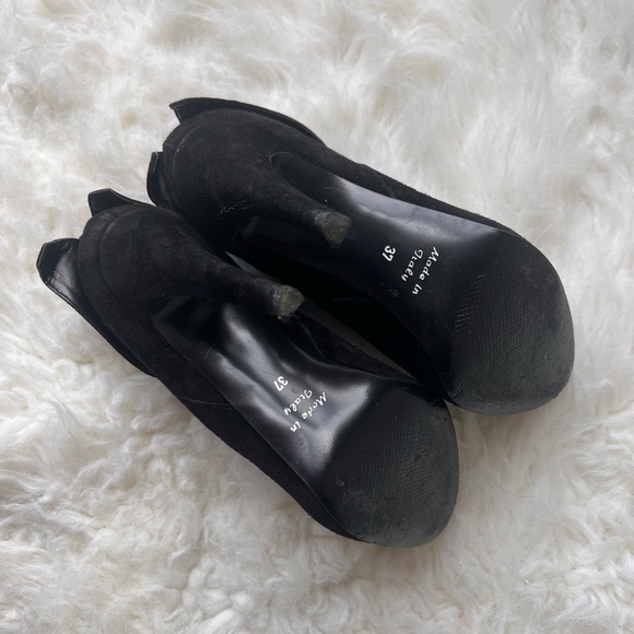 Browns iD Camoscio Nero Sple Black Heel Shoes EU 37 - Picture 2 of 6